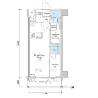デュオフラッツ篠崎【6階】の間取り