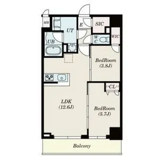 ALIVIS一之江【3階】の間取り