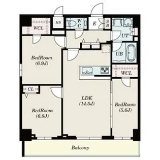 ALIVIS一之江【10階】の間取り