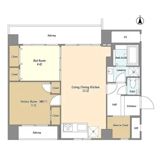 BELLEVIAGE KINSHICHO【4階】の間取り