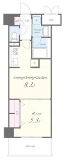 CON FIORIRE(コンフィオリーレ)【5階】の間取り