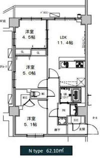 SーRESIDENCE瑞江【7階】の間取り