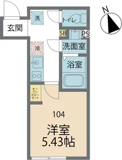 カインドネス金町【104号室号室】の間取り