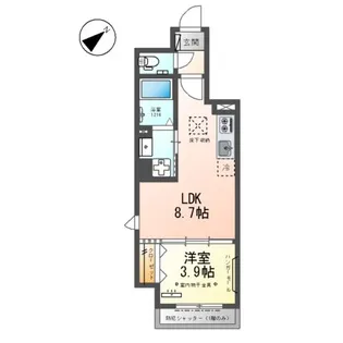 ピーニャ市川【1階】の間取り