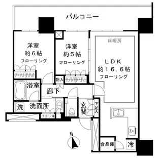プラウドタワー小岩ファースト【20階】の間取り
