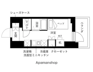 新小岩学生レジデンス【1208号室】の間取り