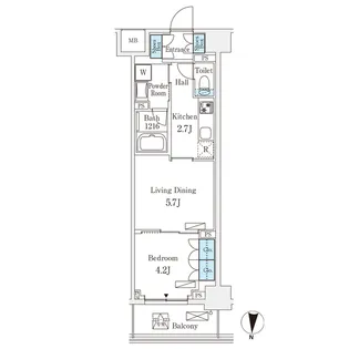 フロンティアレジデンス錦糸公園【4階】の間取り