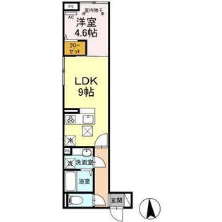 アヴァンスお花茶屋【1階】の間取り