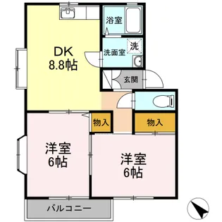 ヴェルドミール【1階】の間取り