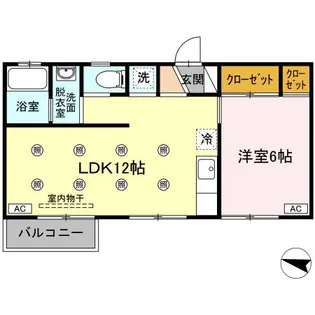 メゾンクレール【1階】の間取り