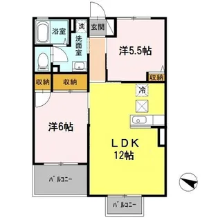 メゾンアサヒ【1階】の間取り