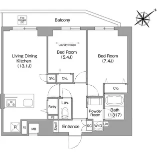HF押上レジデンス【7階】の間取り