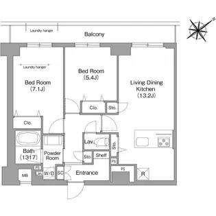 HF押上レジデンス【7階】の間取り