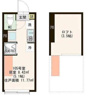 SAVOIRーFAIRE 大島【1階】の間取り