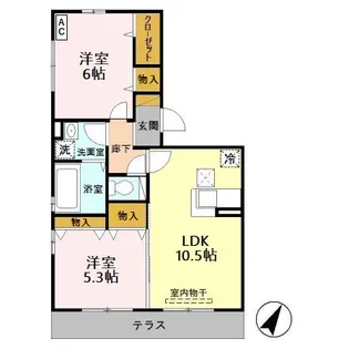 ヴィラ・ルミエール【1階】の間取り