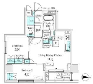 ASMACI MAISON両国Ⅰ【8階】の間取り