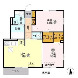 エムズクレール【1階】の間取り