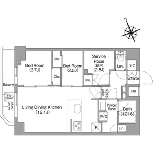 コンフォリア東葛西【8階】の間取り