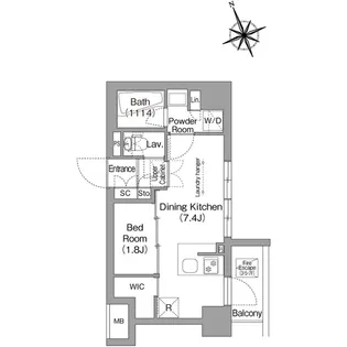 コンフォリア東葛西【3階】の間取り