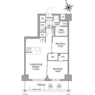 コンフォリア東葛西【4階】の間取り