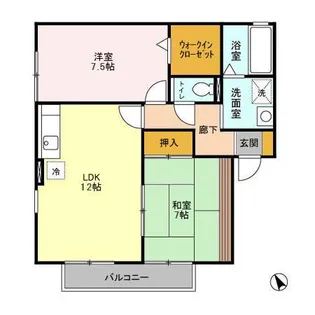 グリーンハイツ本八幡 弐番館【1階】の間取り