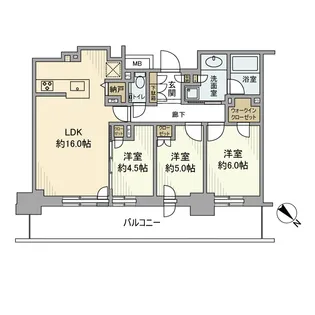 プラウドタワー平井【27階】の間取り