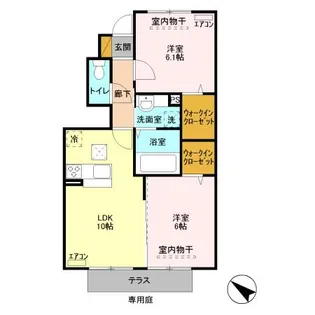 ドミールジュン【1階】の間取り