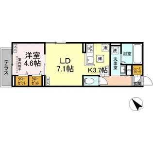 セレスティア白鳥【1階】の間取り