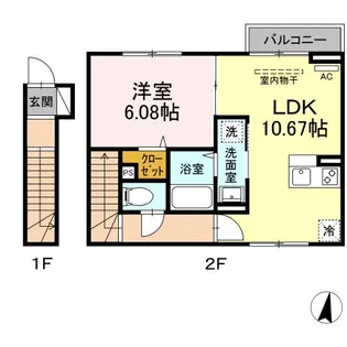 セレスティア北小岩【2階】の間取り