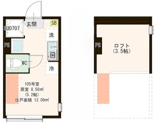 メゾン フルール 小岩駅前【105号室号室】の間取り