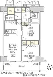 リーフシティ市川 ザ・レジデンス【5階】の間取り