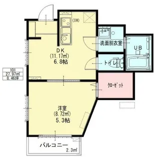 ナシオン平井【301号室】の間取り