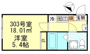 CK四ツ木【3階】の間取り