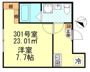 CK四ツ木【3階】の間取り