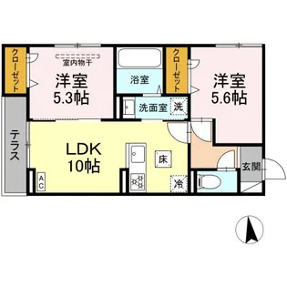 ベルメゾンVII【1階】の間取り