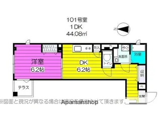 タウンハイツ鎌倉【101号室】の間取り