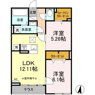 サクラガーデン西葛西【1階】の間取り