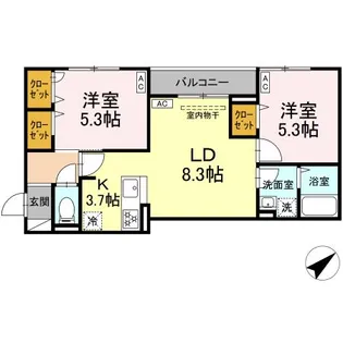 セレスティア江戸川III【3階】の間取り