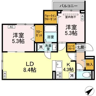 セレスティア江戸川III【2階】の間取り