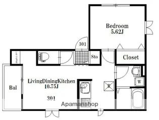 M・プーロニンフェア【3階】の間取り
