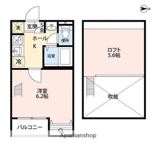 グランクオールお花茶屋クレスト【303号室】の間取り