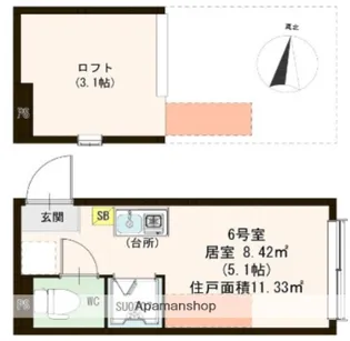 フルール ド エフォ【2階】の間取り