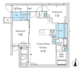 SOLASIARESIDENCE亀戸【4階】の間取り