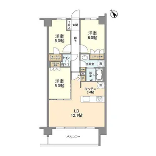 ARK CITY船堀【3階】の間取り