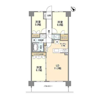 ARK CITY船堀【3階】の間取り