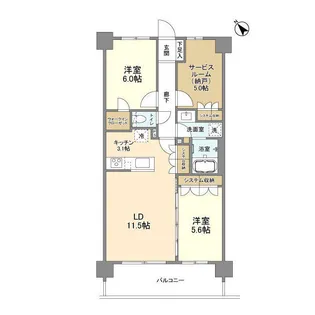 ARK CITY船堀【1階】の間取り