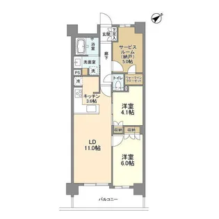 ARK CITY船堀【1階】の間取り