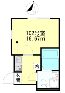ブローテ四ツ木【1階】の間取り