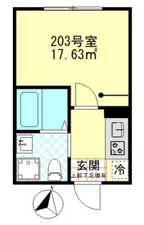ブローテ四ツ木【2階】の間取り