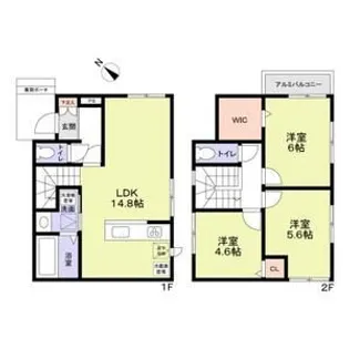 千葉県市川市大洲3丁目【一戸建】の間取り